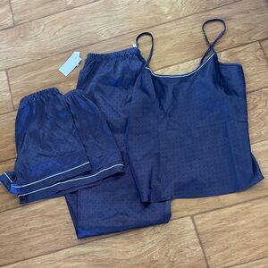 {Flora Nikrooz} 3 pc Midnight Blue Pajama Set